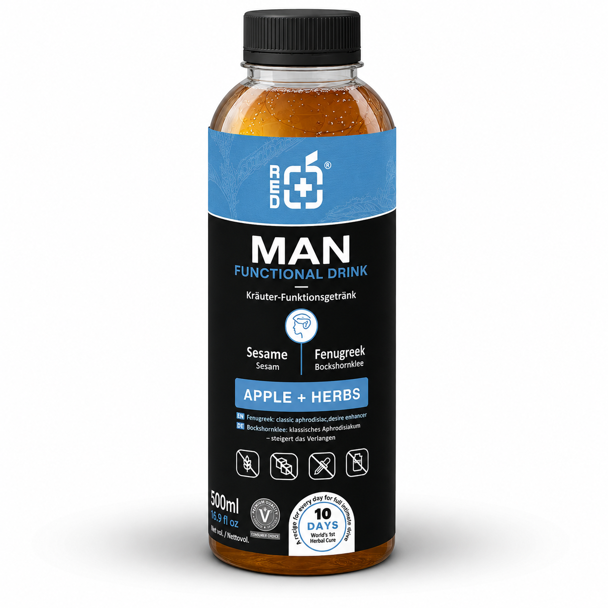 RedPower Man gyógynövényes funkcionális ital 500 ml
